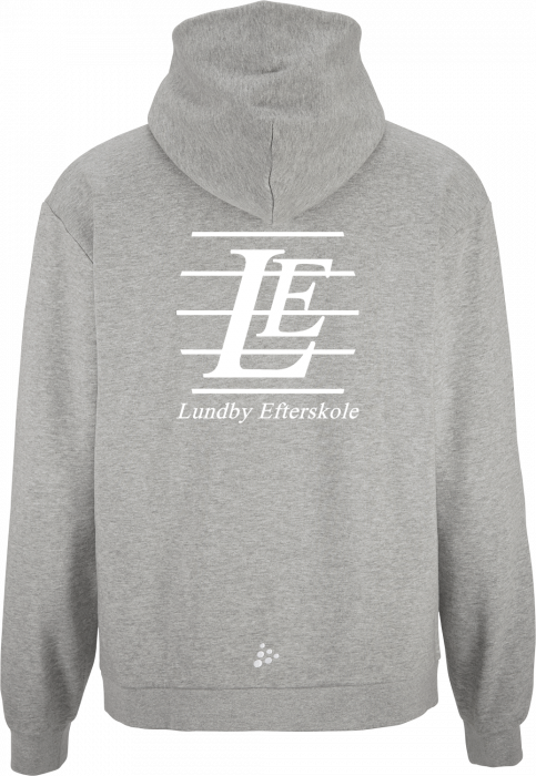 Craft - Lundby Efterskole Hoodie W. Zip Men - Grå Melange DK